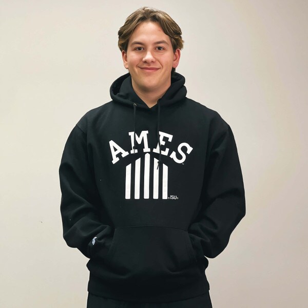 Blue 84 Vintage Ames 5-Bar Black Hoodie